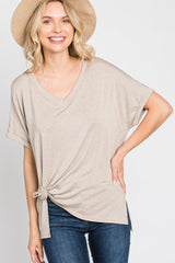 Mocha V-Neck Tee