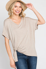 Mocha V-Neck Tee