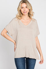 Mocha V-Neck Tee