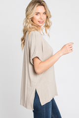 Mocha V-Neck Tee