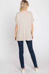 Mocha V-Neck Tee