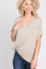 Mocha V-Neck Tee