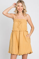 Yellow Ruffle Accent Romper