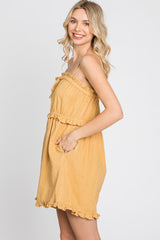 Yellow Ruffle Accent Romper