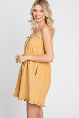 Yellow Ruffle Accent Romper