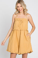 Yellow Ruffle Accent Romper