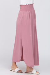 Mauve Smocked Maxi Skirt