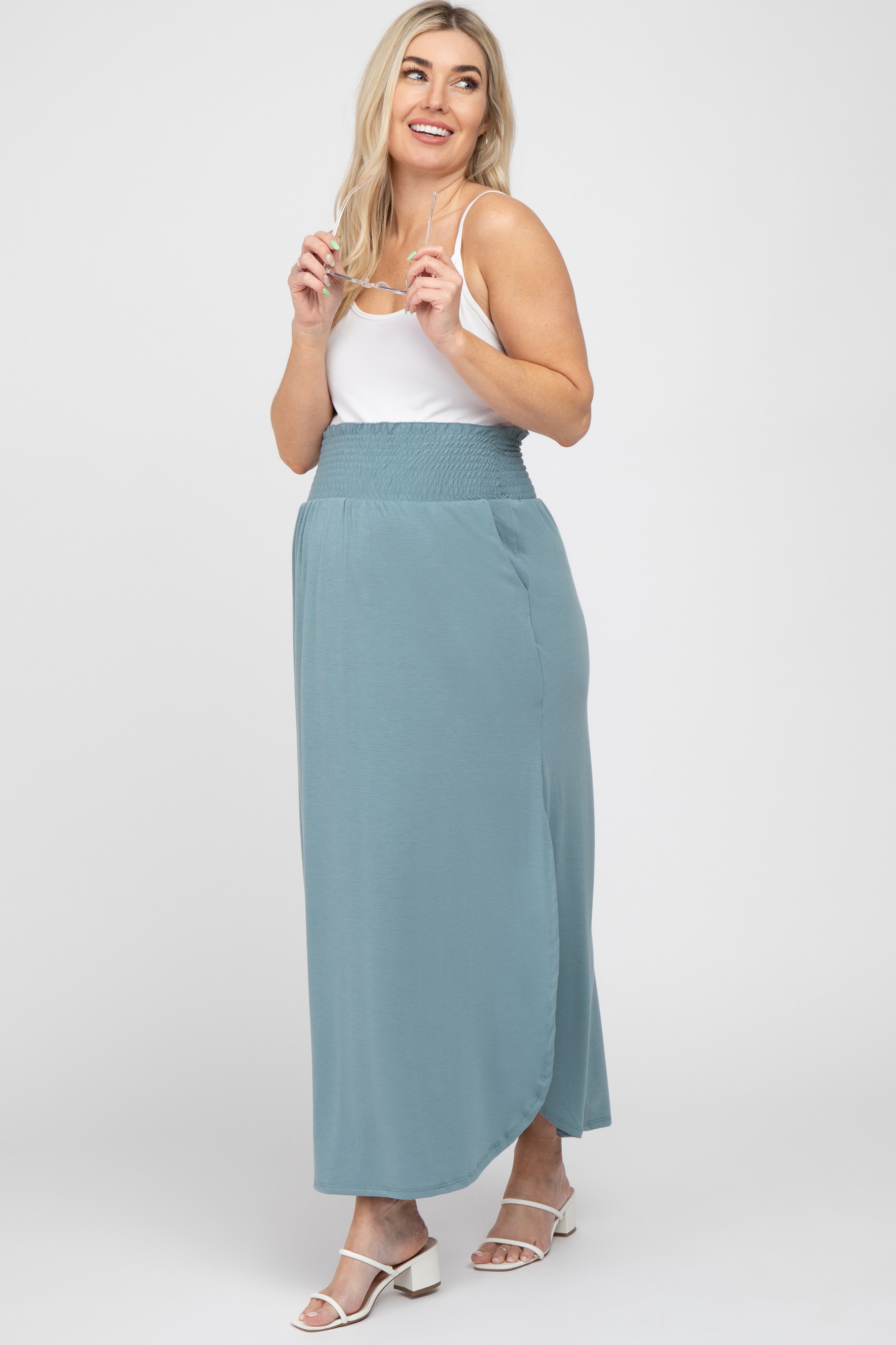 Women's plus size 2024 maxi skirts maternity