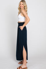 Black Smocked Maxi Skirt