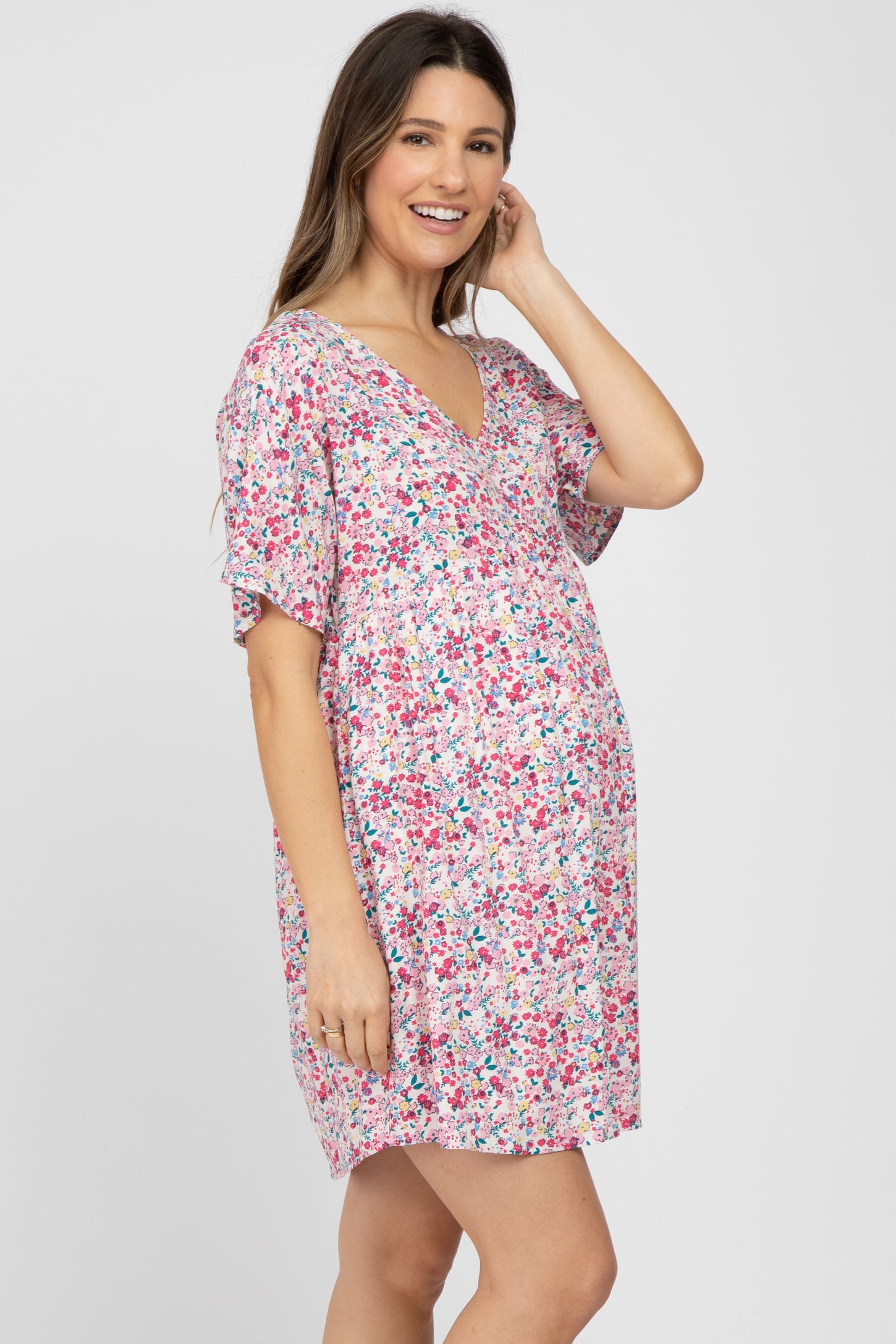 Floral Babydoll Maternity Dress