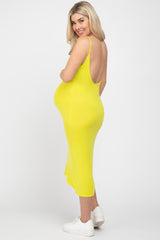 Lime Scoop Back Sweater Maternity Midi Dress