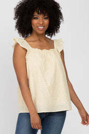 Yellow Eyelet Lace Blouse