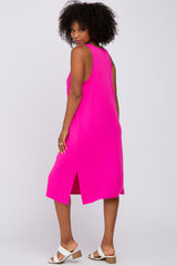 Fuchsia Sleeveless Midi Dress