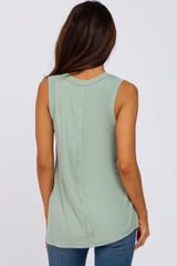 Sage Ribbed Tank Top