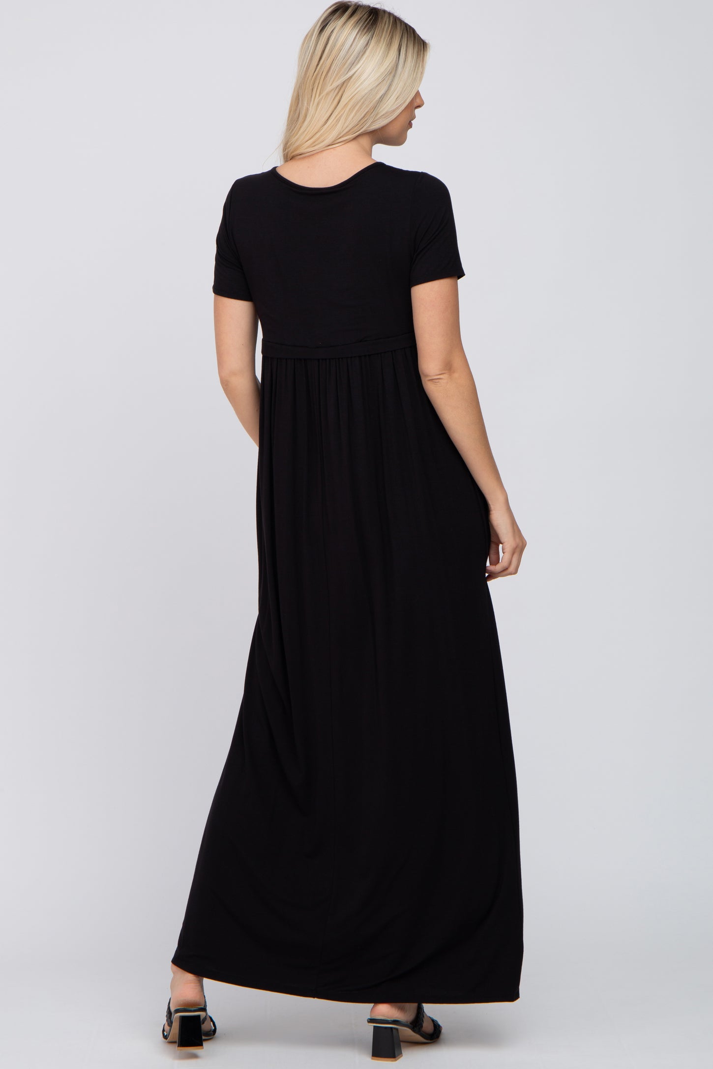 Black Empire Waist Maxi Dress – PinkBlush