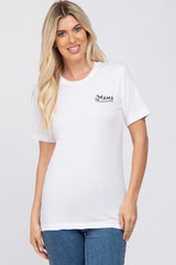 White Mama Graphic Maternity Tee