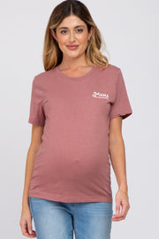 Mauve Mama Graphic Maternity Tee