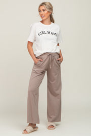 Ivory "GIRL MAMA" Graphic Maternity Tee