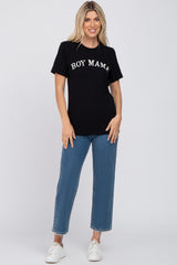 Black "BOY MAMA" Graphic Tee