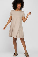 Taupe Basic Dress