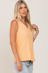 Peach V-Neck Tank Top