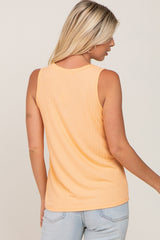 Peach V-Neck Tank Top