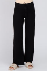 Black Drawstring Maternity Lounge Pants