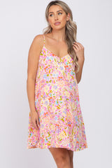 Multi Color Floral Maternity Dress