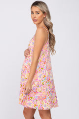 Multi Color Floral Maternity Dress