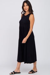 Black Wide Leg Crop Jumpsuit