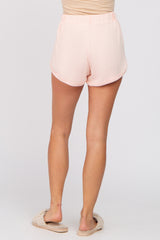 Pink Soft Knit Lounge Shorts