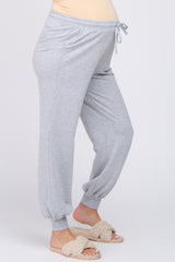 Heather Grey Maternity Jogger Pants