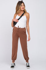 Camel Maternity Jogger Pants