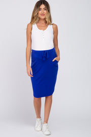 Royal Blue Maternity Skirt