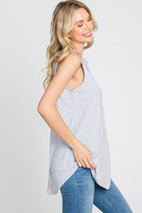 Heather Grey V-Neck Tank Top