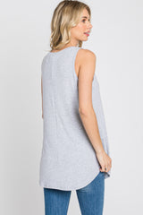 Heather Grey V-Neck Tank Top