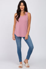 Mauve V-Neck Tank Top