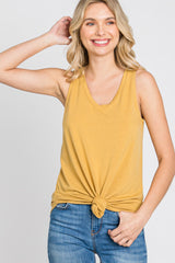 Yellow V-Neck Maternity Tank Top