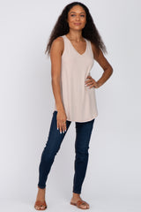 Light Pink V-Neck Tank Top