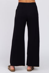 Black Smocked Waist Lounge Pants