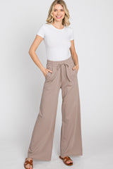 Mocha Smocked Waist Lounge Pants