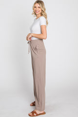 Mocha Smocked Waist Lounge Pants