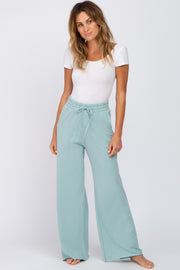 Mint Smocked Waist Lounge Pants