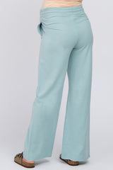 Mint Smocked Waist Maternity Lounge Pants