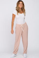 Light Pink Contrast Jogger Pants