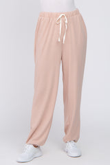 Light Pink Contrast Jogger Pants