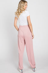 Mauve Contrast Jogger Pants