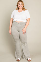 Heather Grey Layered V-Front Plus Leggings