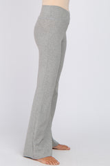 Heather Grey Layered V-Front Leggings