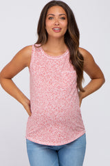 Rust Floral Print Maternity Tank